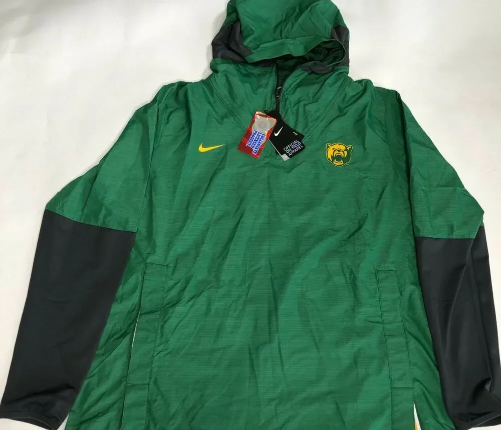 NIKE Men's Baylor Bears On-Field Pull Over Jacket Green CQ5215-341 Size XL